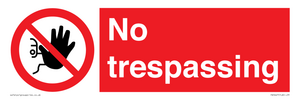 No trespassing